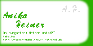 aniko heiner business card